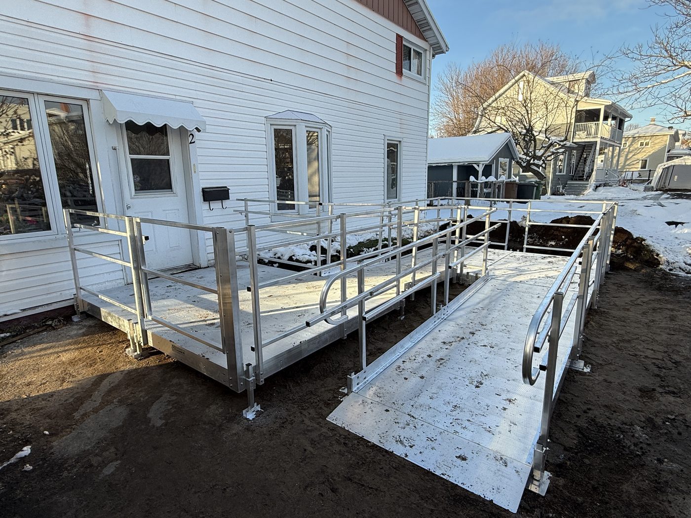 Installation commerciale rampe aluminium