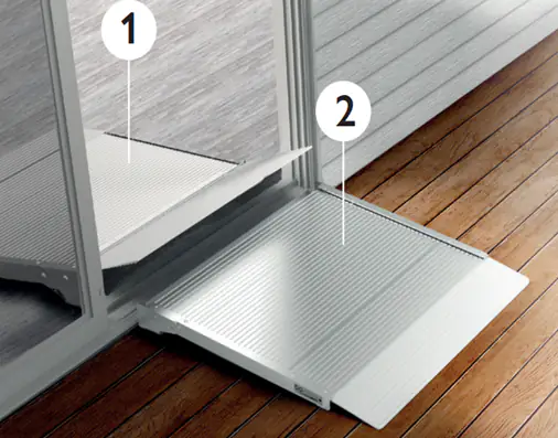 Passe-seuil patio — vue produit fond blanc
