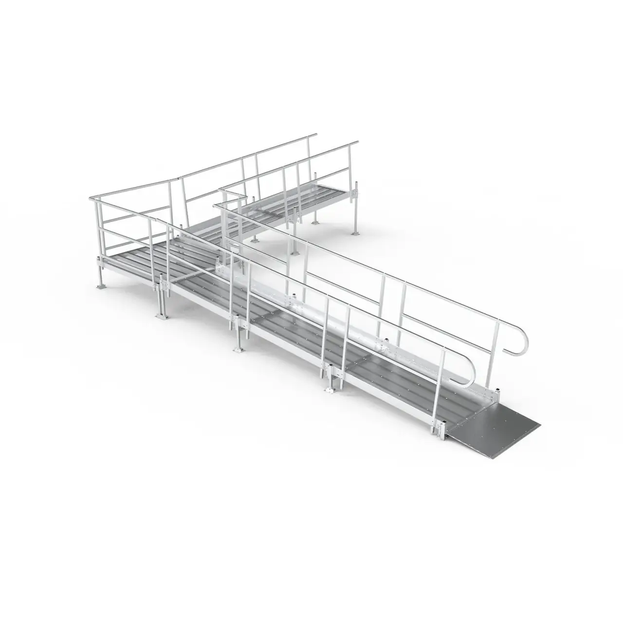 Rampe en L standard — vue de face