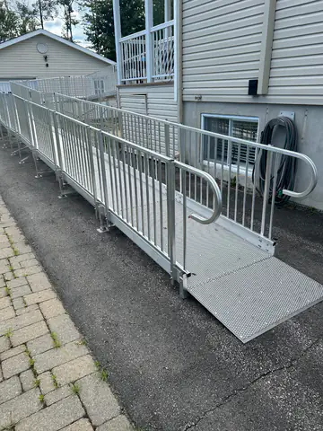 Rampe en U barrotins — départ installation résidentielle